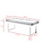 Alonso PU Leather/Velvet Tufted Square Metal Leg Bench With Gold/Chrome Legs